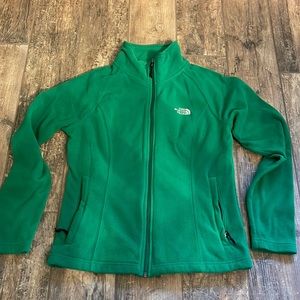 Green Light Weight North Face Fleece Jacket